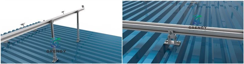 adjustable solar mounting structure for metal roof