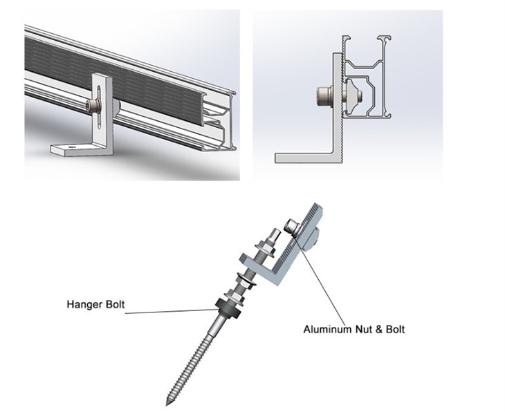 Heavy-Duty L-Bracket For Metal Roof Solar Racking Systems suppliers