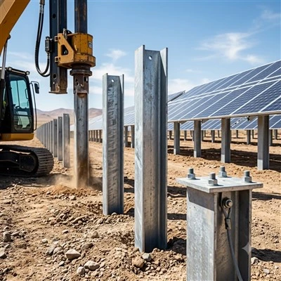 Højstyrke Solar Ramping Pæle