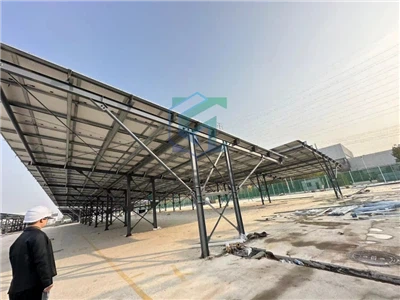 Stål solar carport parkeringsplads modeller på modul struktur