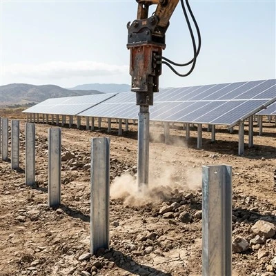 Utility Solar Steel Ramping Pæle